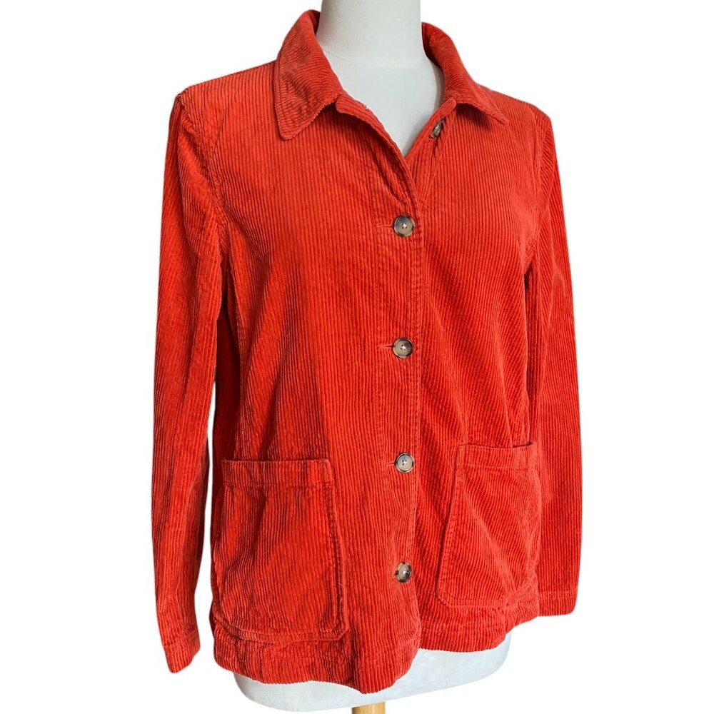 Loft Outlet Corduroy Chore Jacket Shacket Burnt Orange Granola Outdoor Utility-M
